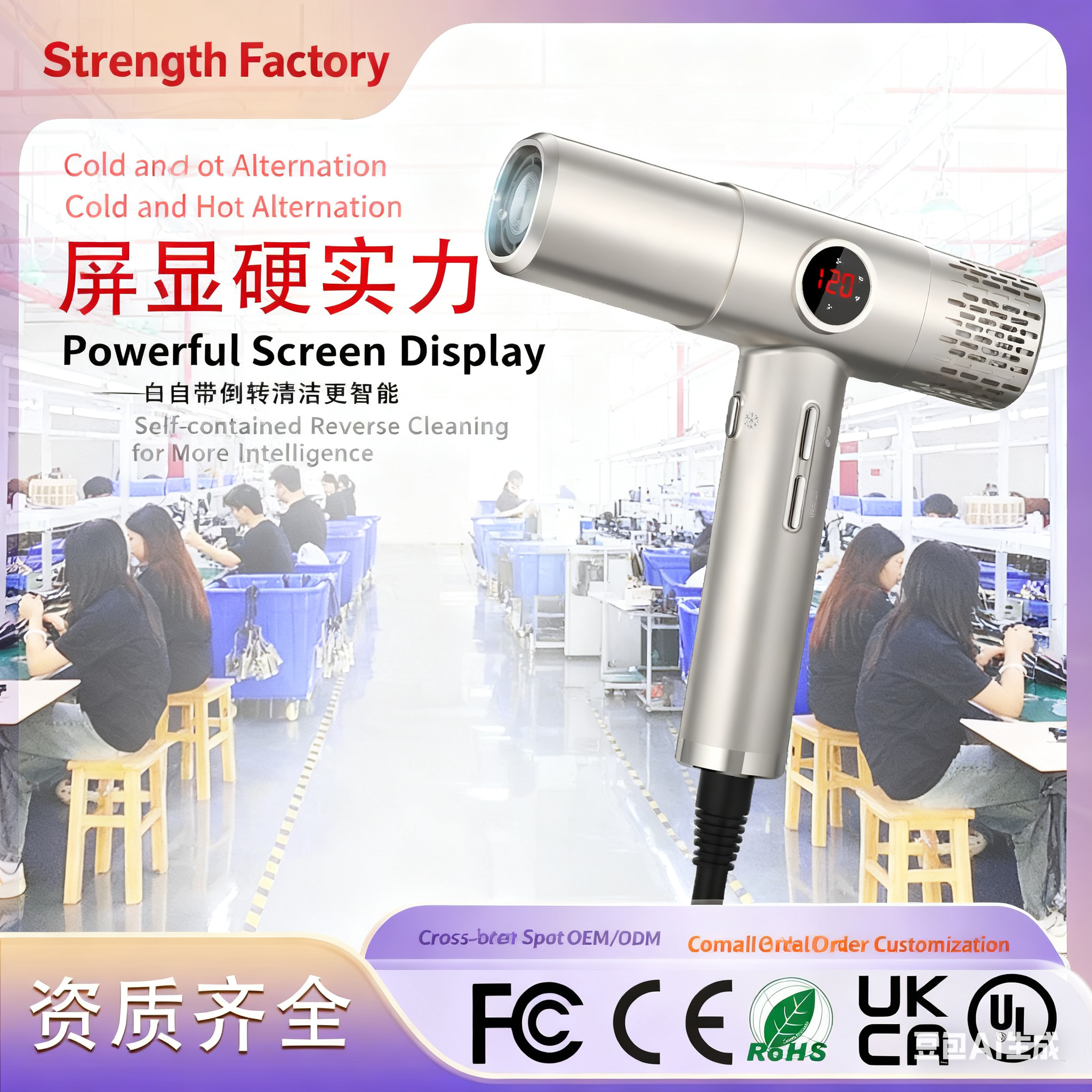 Cross border new high-speed hair dryer with constant temperature hair care, T-shaped lightweight brushless hair dryer, hair salon hairstylist, hair dryer